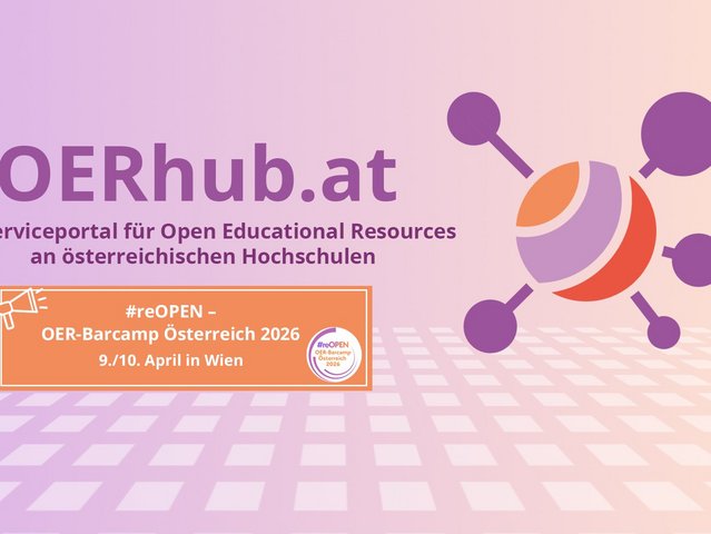 OERhub.at – Serviceportal für Open Educational Resources an österreichischen Hochschulen. Hinweis: #reOPEN OER-Barcamp Österreich 2026, 9./10. April in Wien, jetzt anmelden.